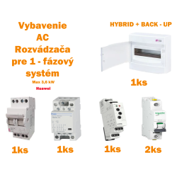 AC Rozvádzač 1F max. 3,6 kW...